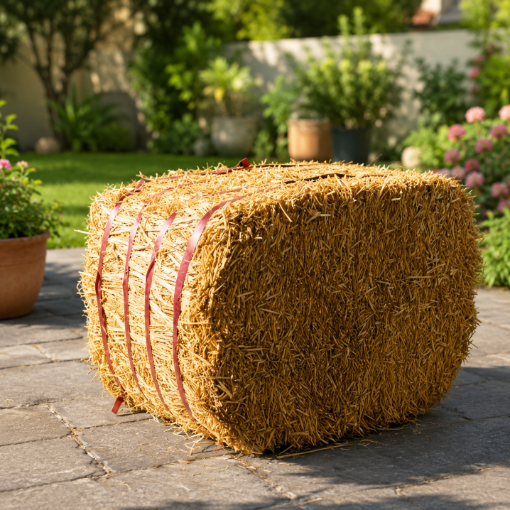 Natural Wheat Grass Straw Bale Blocks