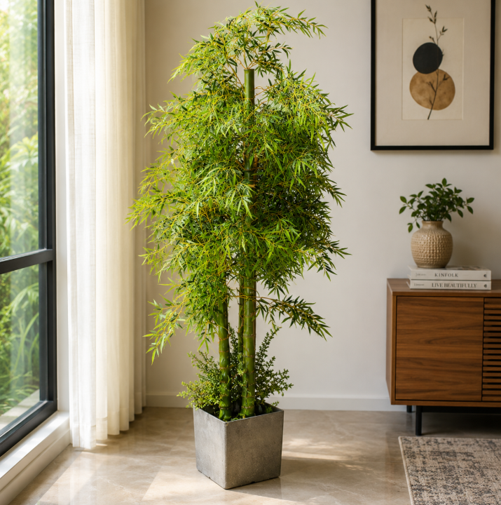 Artificial Yellow Green Bamboo 2.6m High