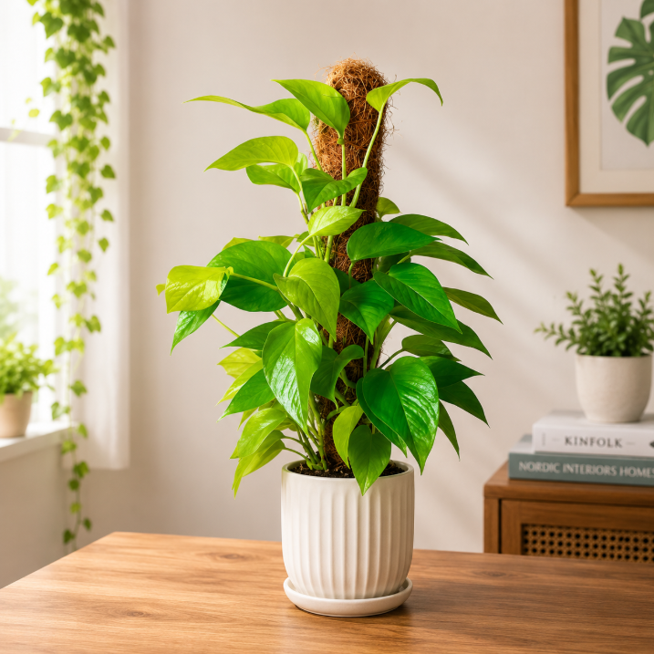 Neon Pothos Moss stick | Epipremnum aureum 'Neon'