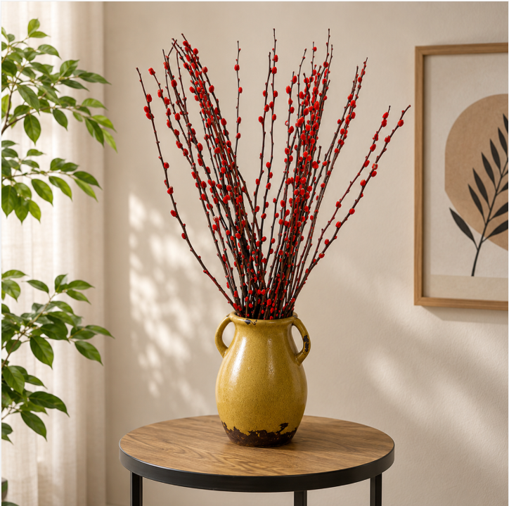 Red Silver Willow Dried Flower